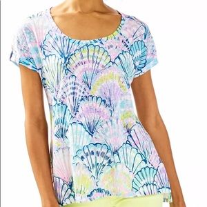 Lilly Pulitzer inara linen Beach top in oh shello